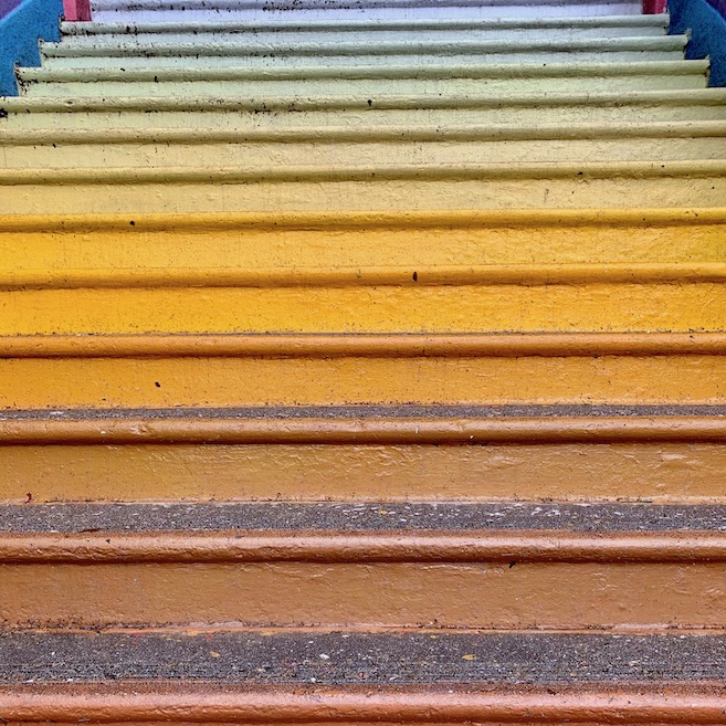 Batu Cave Yellow Steps